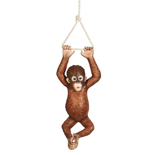 Design Toscano 29&#x22; Pongo the Hanging Baby Orangutan Statue